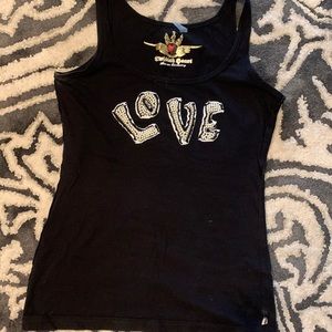 Twisted heart, Pearl embellished, XS tank top